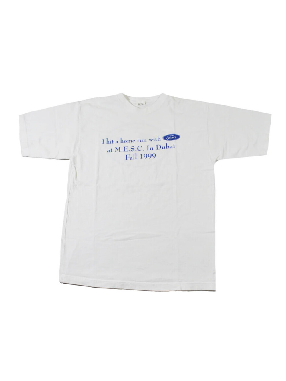 Vintage Ford 1999 Softball Dubai Truck 90s White Shirt Size Large
